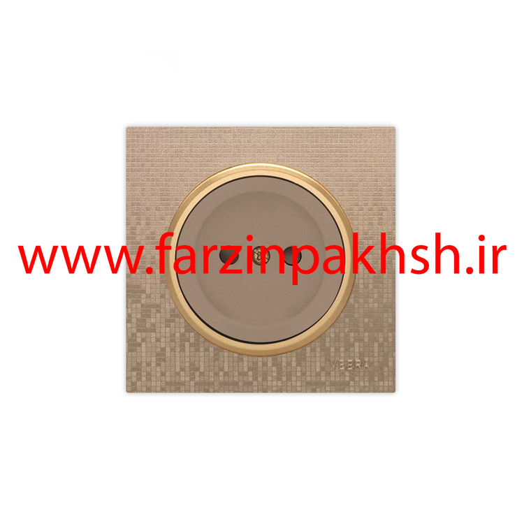 کلید و پریز توکار ویرا مدل آلفا جنس مات اسپرت زه استیل رنگ بژ شطرنجی