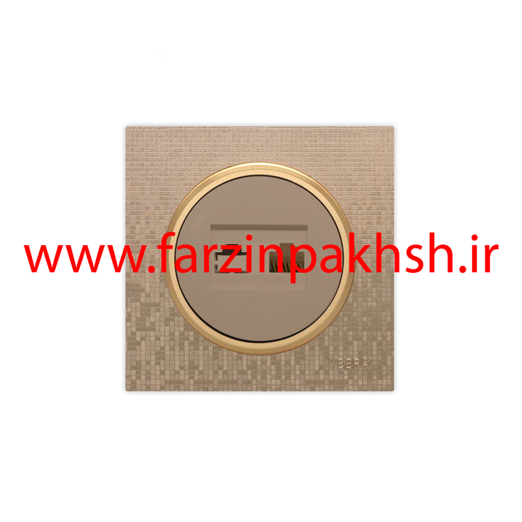 کلید و پریز توکار ویرا مدل آلفا جنس مات اسپرت زه استیل رنگ بژ شطرنجی