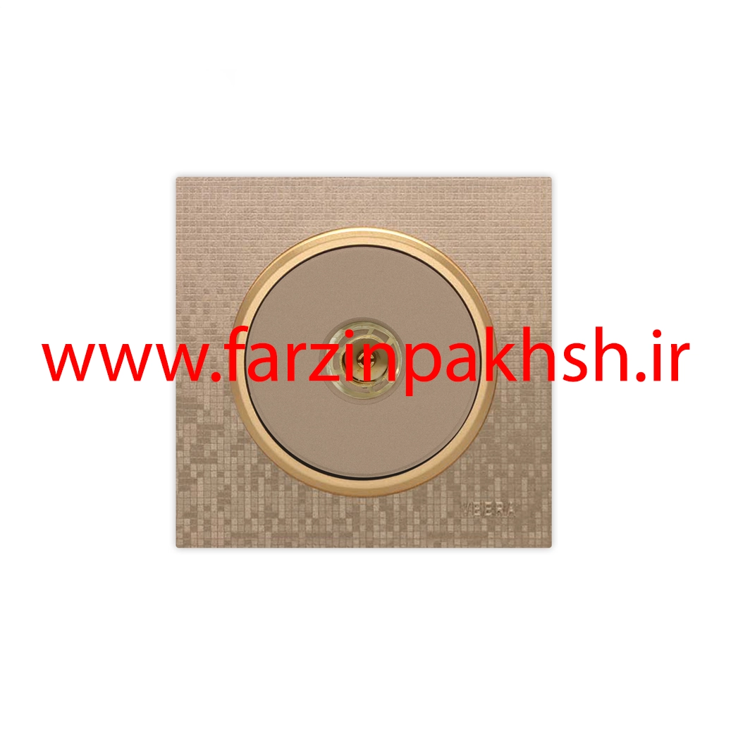 کلید و پریز توکار ویرا مدل آلفا جنس مات اسپرت زه استیل رنگ بژ شطرنجی
