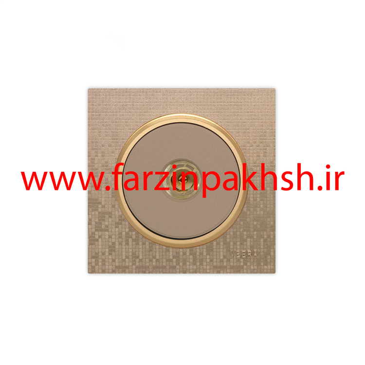 کلید و پریز توکار ویرا مدل آلفا جنس مات اسپرت زه استیل رنگ بژ شطرنجی