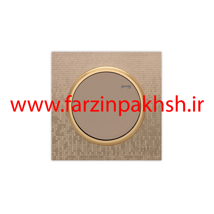 کلید و پریز توکار ویرا مدل آلفا جنس مات اسپرت زه استیل رنگ بژ شطرنجی