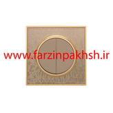 کلید و پریز توکار ویرا مدل آلفا جنس مات کلاسیک زه استیل رنگ بژ شطرنجی