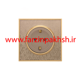 کلید و پریز توکار ویرا مدل آلفا جنس مات کلاسیک زه استیل رنگ بژ شطرنجی