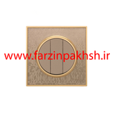 کلید و پریز توکار ویرا مدل آلفا جنس مات کلاسیک زه استیل رنگ بژ شطرنجی