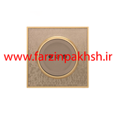 کلید و پریز توکار ویرا مدل آلفا جنس مات کلاسیک زه استیل رنگ بژ شطرنجی