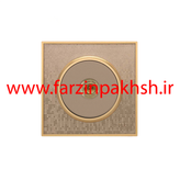 کلید و پریز توکار ویرا مدل آلفا جنس مات کلاسیک زه استیل رنگ بژ شطرنجی