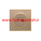 کلید و پریز توکار ویرا مدل آلفا جنس مات کلاسیک زه استیل رنگ بژ شطرنجی
