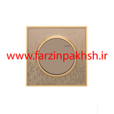 کلید و پریز توکار ویرا مدل آلفا جنس مات کلاسیک زه استیل رنگ بژ شطرنجی