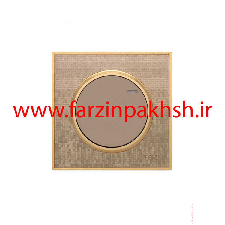 کلید و پریز توکار ویرا مدل آلفا جنس مات کلاسیک زه استیل رنگ بژ شطرنجی