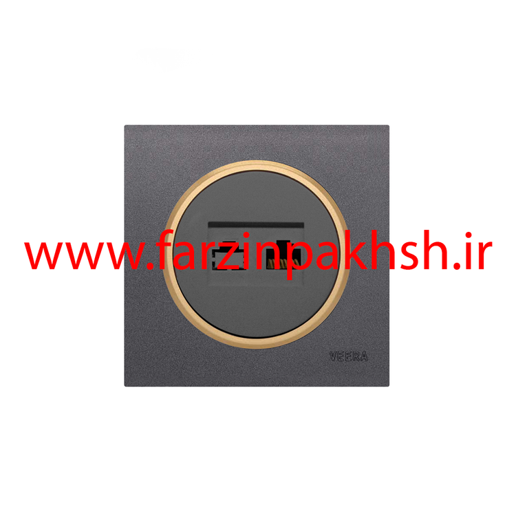 کلید و پریز توکار ویرا مدل آلفا جنس مات اسپرت زه طلایی رنگ نوک مدادی