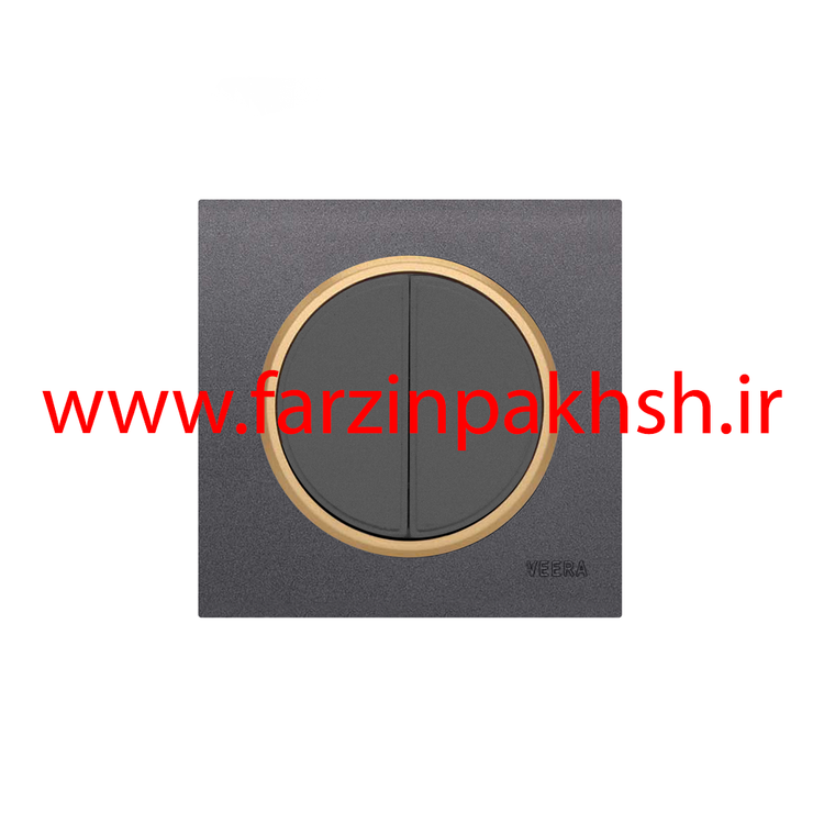 کلید و پریز توکار ویرا مدل آلفا جنس مات اسپرت زه طلایی رنگ نوک مدادی