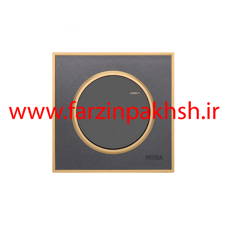 کلید و پریز توکار ویرا مدل آلفا جنس مات کلاسیک زه طلایی رنگ نوک مدادی