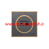 کلید و پریز توکار ویرا مدل آلفا جنس مات کلاسیک زه طلایی رنگ نوک مدادی