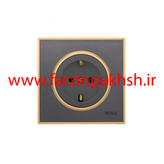 کلید و پریز توکار ویرا مدل آلفا جنس مات کلاسیک زه طلایی رنگ نوک مدادی