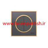 کلید و پریز توکار ویرا مدل آلفا جنس مات کلاسیک زه طلایی رنگ نوک مدادی