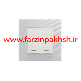 کلید و پریز توکار ویرا مدل کریستال سفید