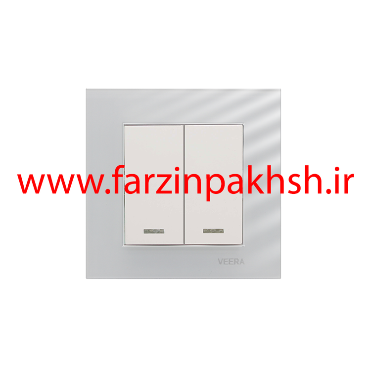 کلید و پریز توکار ویرا مدل کریستال سفید