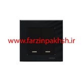 کلید و پریز توکار ویرا مدل کریستال مشکی