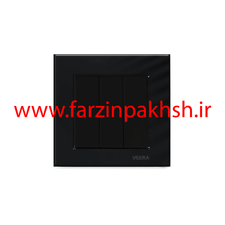 کلید و پریز توکار ویرا مدل کریستال مشکی