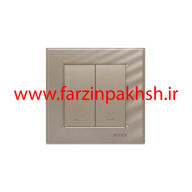 کلید و پریز توکار ویرا مدل کریستال بژ