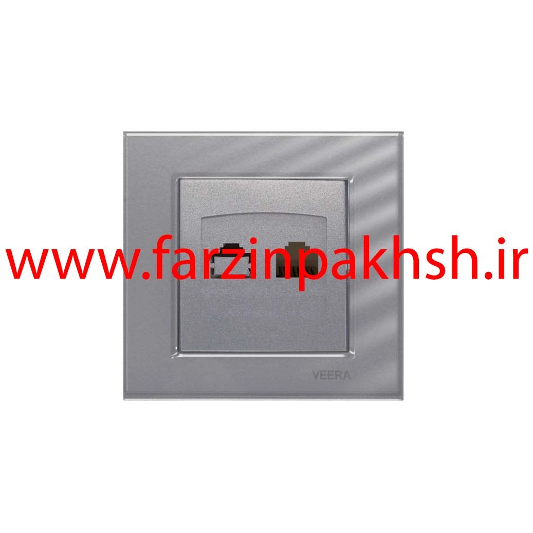 کلید و پریز توکار ویرا مدل کریستال نقره ای