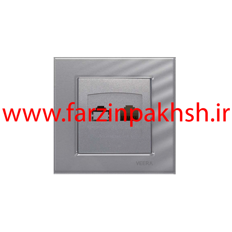 کلید و پریز توکار ویرا مدل کریستال نقره ای