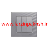 کلید و پریز توکار ویرا مدل کریستال نقره ای