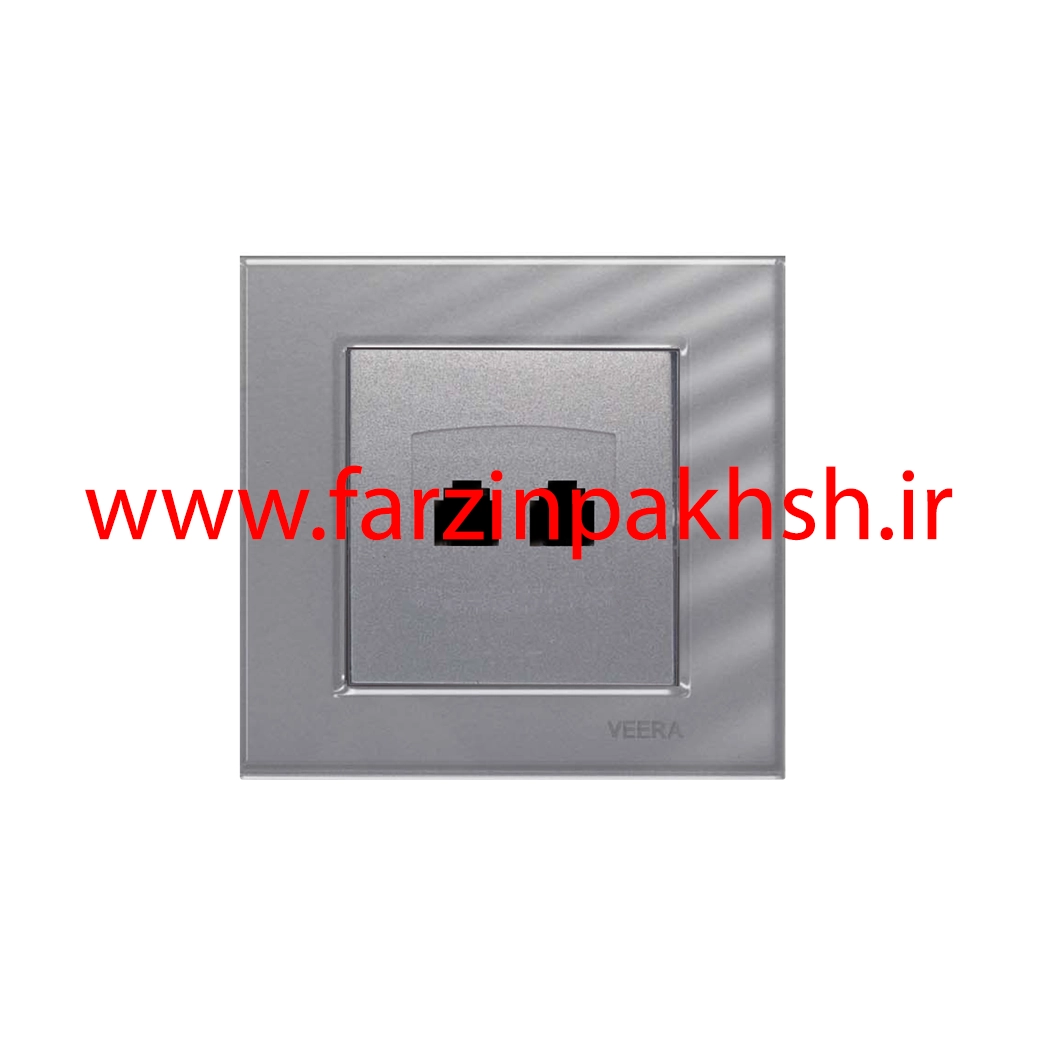 کلید و پریز توکار ویرا مدل کریستال نقره ای