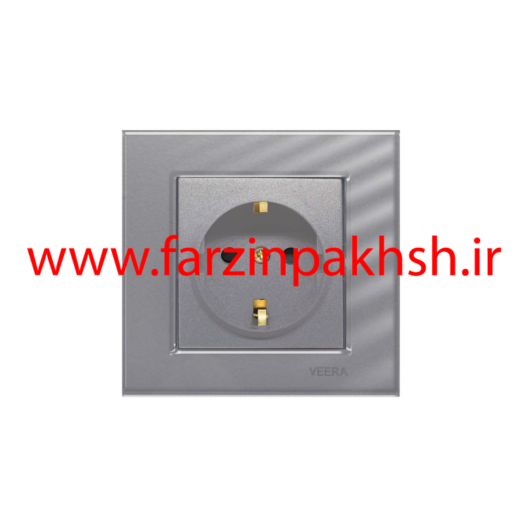 کلید و پریز توکار ویرا مدل ویرا ساده نقره ای