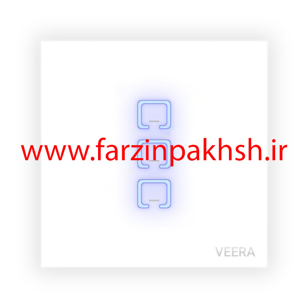 کلید سه پل توکار ویرا مدل لمسی سفید