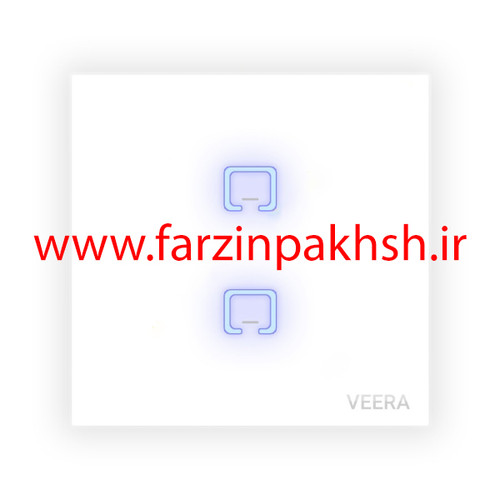 کلید دو پل توکار ویرا مدل لمسی سفید