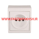 کلید و پریز روکار ویرا مدل امگا سفید سفید
