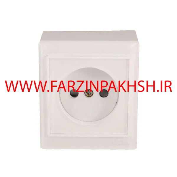 کلید و پریز روکار ویرا مدل امگا سفید سفید