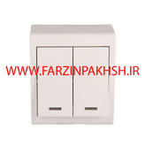 کلید و پریز روکار ویرا مدل امگا سفید سفید