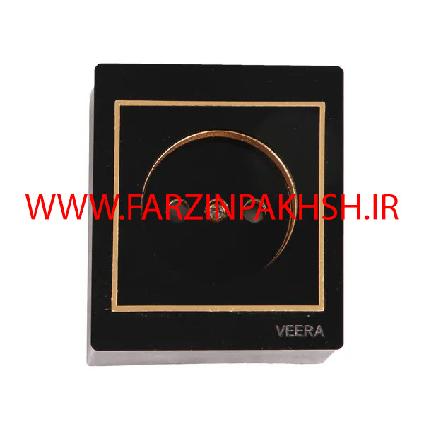 پریز برق روکار ویرا مدل امگا مشکی طلا مشکی