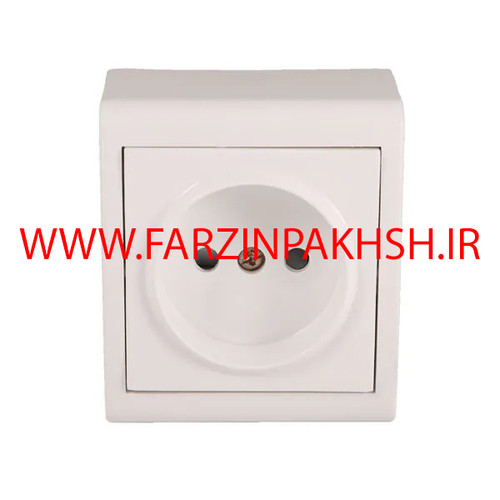 پریز برق محافظ دار روکار ویرا مدل امگا سفید سفید