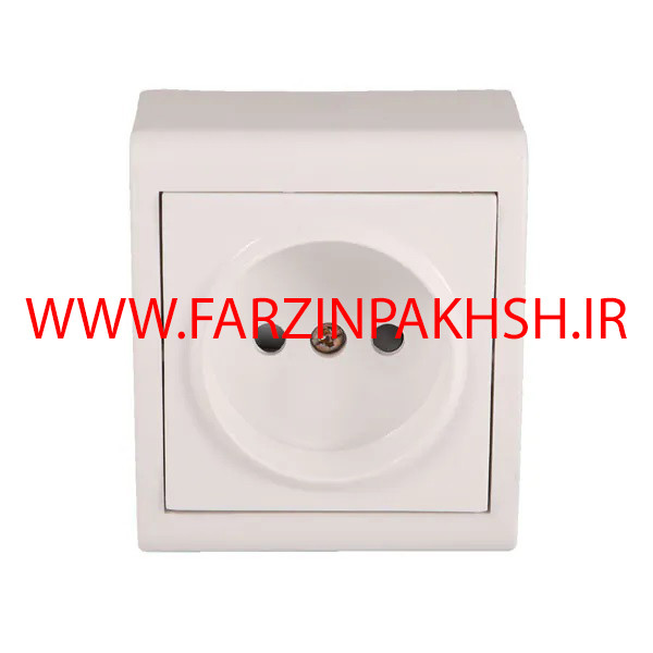 پریز برق محافظ دار روکار ویرا مدل امگا سفید سفید