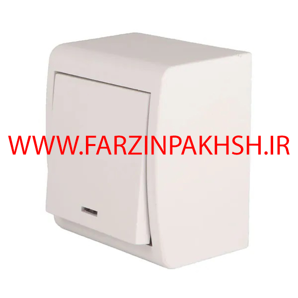 کلید یک پل روکار ویرا مدل امگا سفید سفید