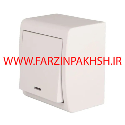 کلید یک پل روکار ویرا مدل امگا سفید سفید