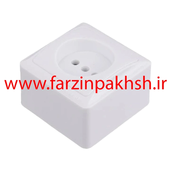 پریز برق ساده روکار دلند مدل سیلور