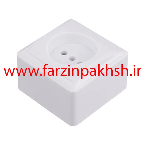 پریز برق ساده روکار دلند مدل سیلور