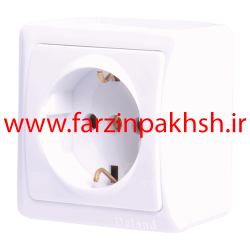 کلید و پریز روکار دلند مدل سیلور