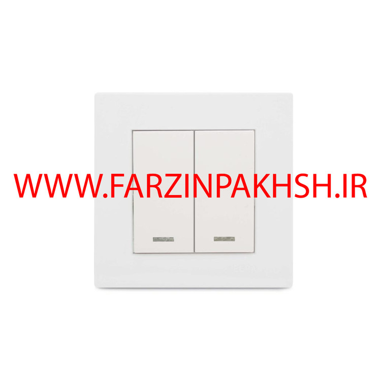 کلید دو پل توکار ویرا مدل ویرا ساده سفید