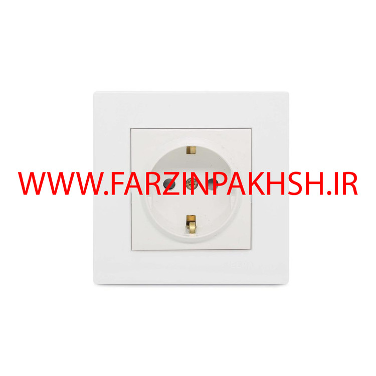 پریز برق ارت دار توکار ویرا مدل ویرا ساده سفید
