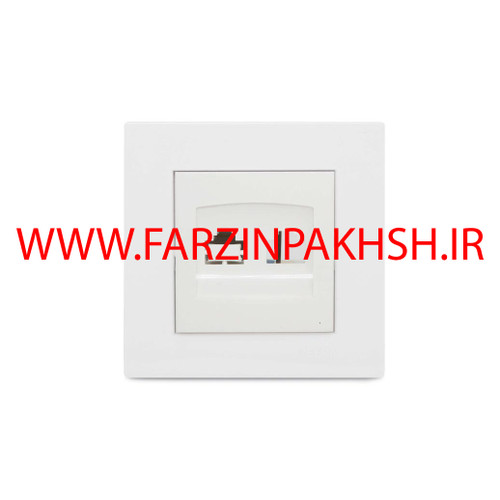 پریز تک سوکت تلفن دو خط توکار ویرا مدل ویرا ساده سفید