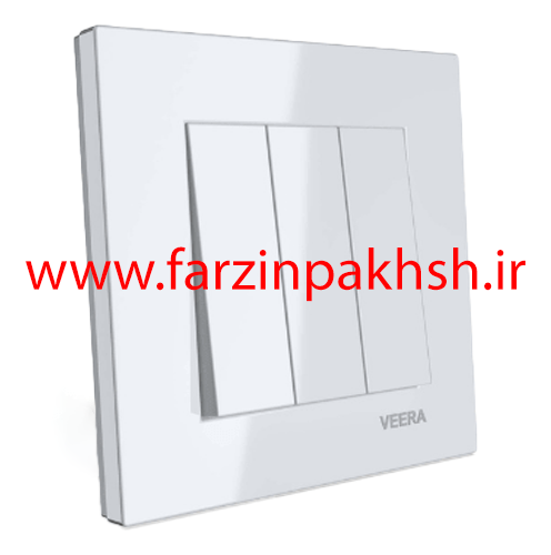 کلید سه پل توکار ویرا مدل ویرا ساده سفید