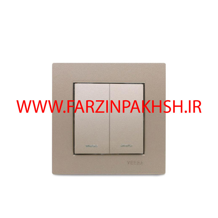 کلید دو پل توکار ویرا مدل ویرا ساده بژ