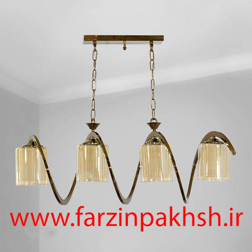 لوستر آویز فنری چهار شعله