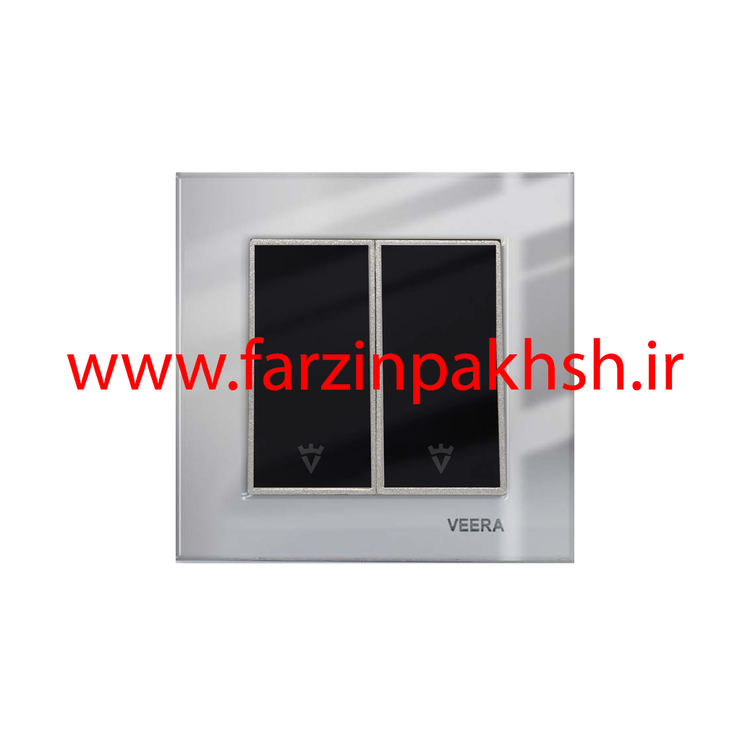 کلید و پریز توکار ویرا مدل امگا سفید سفید مشکی