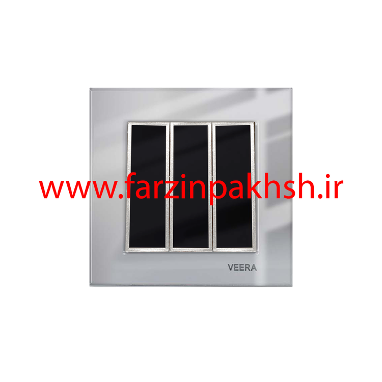 کلید و پریز توکار ویرا مدل امگا سفید سفید مشکی